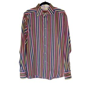 Robert Graham Striped Long Sleeve Button Down Shirt XL
